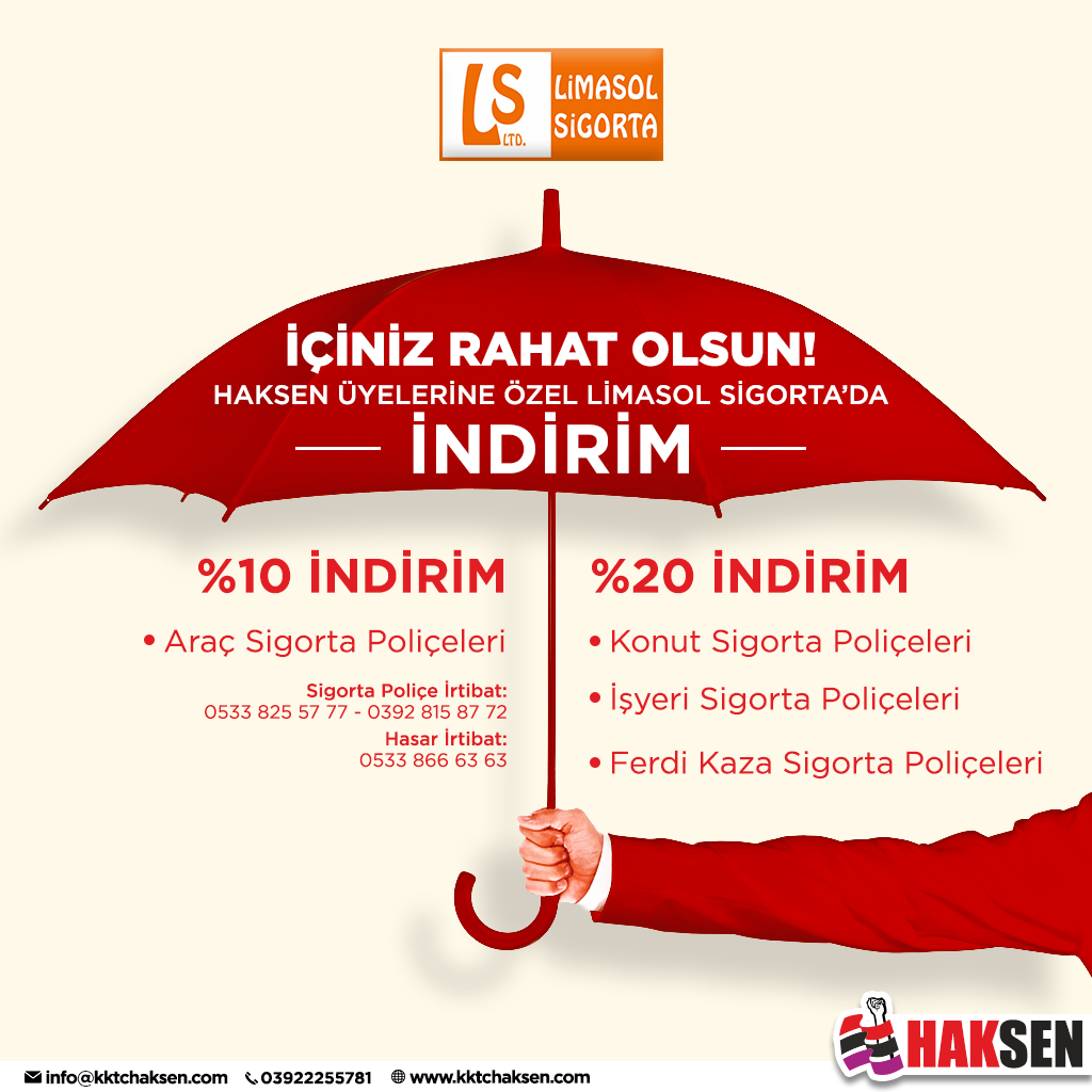 13.Haksen - Limasol Sigorta 2019 İndirim